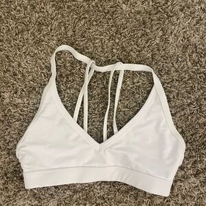 WHITE SPORTS BRA